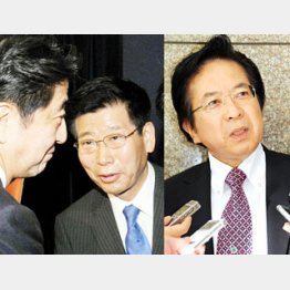 衛藤首相補佐官、本田官房参与/(C)日刊ゲンダイ