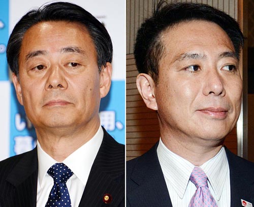民主党の海江田代表（左）と前原元代表／（Ｃ）日刊ゲンダイ