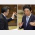党首討論での岡田代表と安倍首相（Ｃ）日刊ゲンダイ