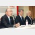“水増し”指令（左から西田、田中、佐々木氏）／（Ｃ）日刊ゲンダイ