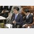 １５日午前、衆院平和安全法制特別委員会で答弁する安倍首相（Ｃ）日刊ゲンダイ