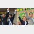 豪雨災害の対応では梅津氏（右）に軍配か（Ｃ）日刊ゲンダイ