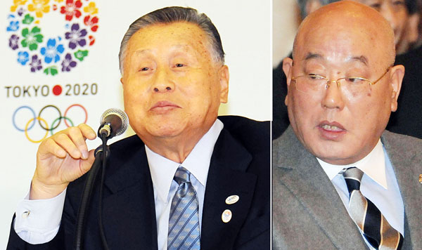 森喜朗元首相（左）と飯島勲氏（Ｃ）日刊ゲンダイ
