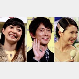 左から菅野美穂、佐々木蔵之介、二階堂ふみ