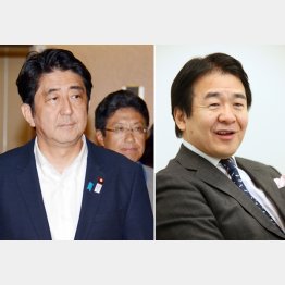 安倍首相と一緒の今井首相秘書官と竹中平蔵（Ｃ）日刊ゲンダイ