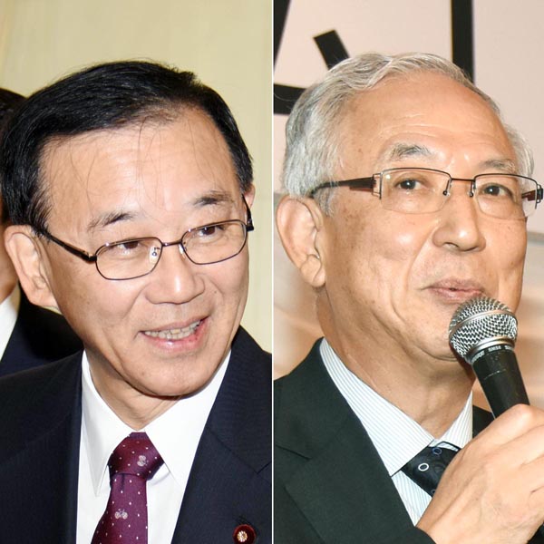 自民党の谷垣禎一幹事長（左）と公明党の井上義久幹事長（Ｃ）日刊ゲンダイ