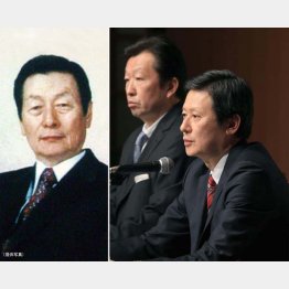 ロッテの重光武雄名誉会長（左）と長男・宏之氏（Ｃ）日刊ゲンダイ