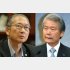 榊原経団連会長（右）と神津連合会長（Ｃ）日刊ゲンダイ