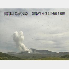 15年9月の阿蘇山噴火（気象庁HPから）