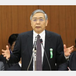 答弁する黒田日銀総裁（Ｃ）日刊ゲンダイ