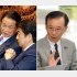 野党は参院選の争点に（左から麻生財務相と安倍首相、谷垣幹事長）／（Ｃ）日刊ゲンダイ