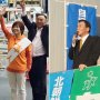 【山梨】引退の輿石が付き切り 野党統一候補・宮沢が先行