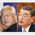 NHK経営委員長に就任した石原氏（右は籾井会長）／（Ｃ）日刊ゲンダイ