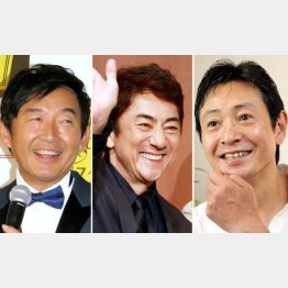 左から石田純一、市村正親、三田村邦彦（Ｃ）日刊ゲンダイ