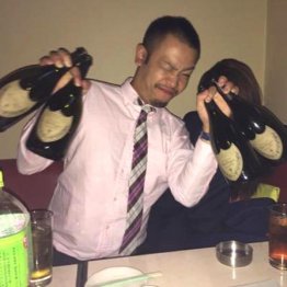 高級シャンパンでアピール