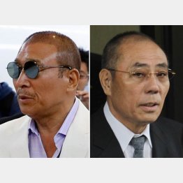 山口組の司忍組長(左)と神戸山口組の井上邦雄組長