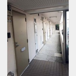 暴行現場になった福島容疑者の住むアパート(町田市)
