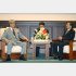 陳水扁総統との会見でご満悦の石原元知事（０４年訪台）／（Ｃ）共同通信社