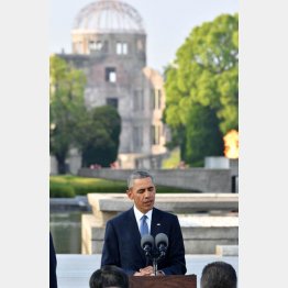 オバマ大統領は今年５月に広島を訪問（代表撮影）