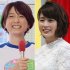 フジ・秋元優里アナ（左）とテレ朝・田中萌アナ（Ｃ）日刊ゲンダイ