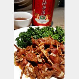 「刀削麺園」の“ラム肉のズーラン炒め”／（Ｃ）日刊ゲンダイ