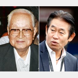 巨人の“ドン”渡辺恒雄氏（左）と鹿取義隆氏（Ｃ）日刊ゲンダイ