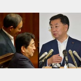 左から菅官房長官、安倍首相、松野文科相（Ｃ）日刊ゲンダイ