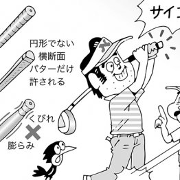 ドライバーにパターのグリップを装着したケース