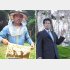 スズメバチと格闘する毎日を送る鈴木さん（右は営業マン時代）／（Ｃ）日刊ゲンダイ