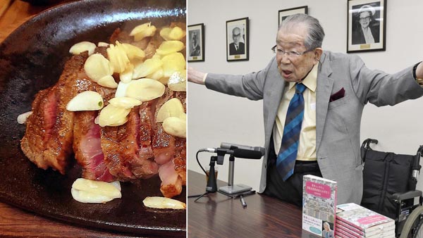 大往生を遂げた日野原重明さんは、ヒレ肉を週に２回楽しんでいた（Ｃ）共同通信社