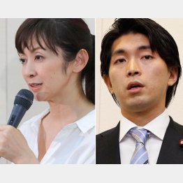 斉藤由貴（左）と議員を辞職した宮崎謙介（Ｃ）日刊ゲンダイ