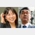 ３区の河井首相補佐官は危機感いっぱい（左は塩村文夏氏）／（Ｃ）共同通信社