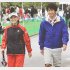 横峯さくら（左）と夫の森川陽太郎氏（Ｃ）日刊ゲンダイ