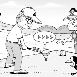 ティーイングラウンドでボールの頭をクラブソールでたたいたケース