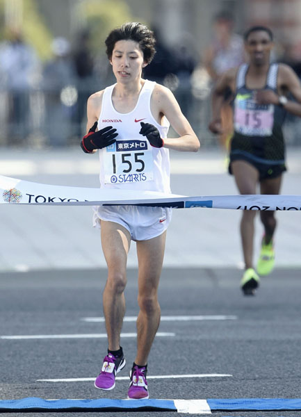 設楽の初マラソンは２月の東京で２時間９分２７秒だった（Ｃ）共同通信社