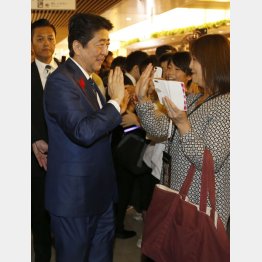 仙台市で練り歩く安倍首相（Ｃ）日刊ゲンダイ