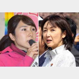 ともに聖心女子大卒（１１区・石川香織氏＝左と中川郁子氏）／（Ｃ）日刊ゲンダイ