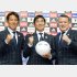 （左から）西野強化委員長、森保監督、田嶋幸三日本サッカー協会会長（Ｃ）日刊ゲンダイ