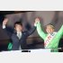 現地入りした小泉進次郎氏（左）も語らず（Ｃ）日刊ゲンダイ