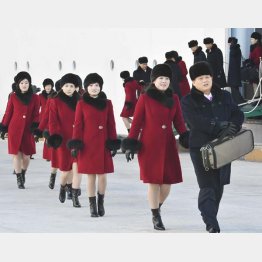 北朝鮮の三池淵管弦楽団が宿泊しているホテルでも？（Ｃ）共同通信社