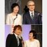 久米宏＆小宮悦子（上）と質問に詰まった香取慎吾（下）／（Ｃ）日刊ゲンダイ