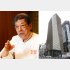 譚彦彬さん（左）とタテルヨシノが入るビル（Ｃ）日刊ゲンダイ