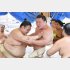 白鵬と稽古する稀勢の里（Ｃ）共同通信社