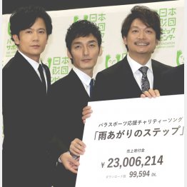 （左から）稲垣吾郎、草彅剛、香取慎吾（Ｃ）日刊ゲンダイ