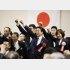 2018年8月、自民党山口県連の集会で、気勢を上げる安倍首相（Ｃ）共同通信社