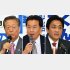 （右から）自由党の小沢一郎共同代表、立憲民主の枝野幸男代表、国民民主の玉木雄一郎代表（Ｃ）日刊ゲンダイ