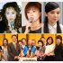 上は左から松田聖子、酒井法子、ベッキー、下は相澤会長の喜寿のお祝いとサンミュージック創業40周年（Ｃ）日刊ゲンダイ