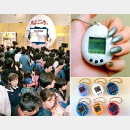 97年東京おもちゃショーの「たまごっち」コーナーは入場制限されるほどの人気（Ｃ）共同通信社