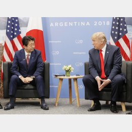 安倍首相とトランプ大統領（代表撮影・共同）