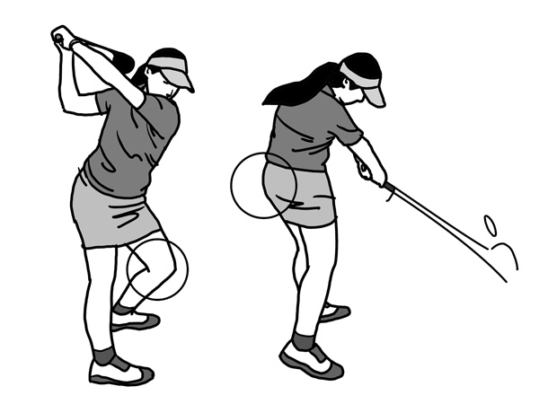 左ひざの曲げ伸ばしを意識すると腰の回転が鋭くなる ゴルフ 日刊ゲンダイdigital